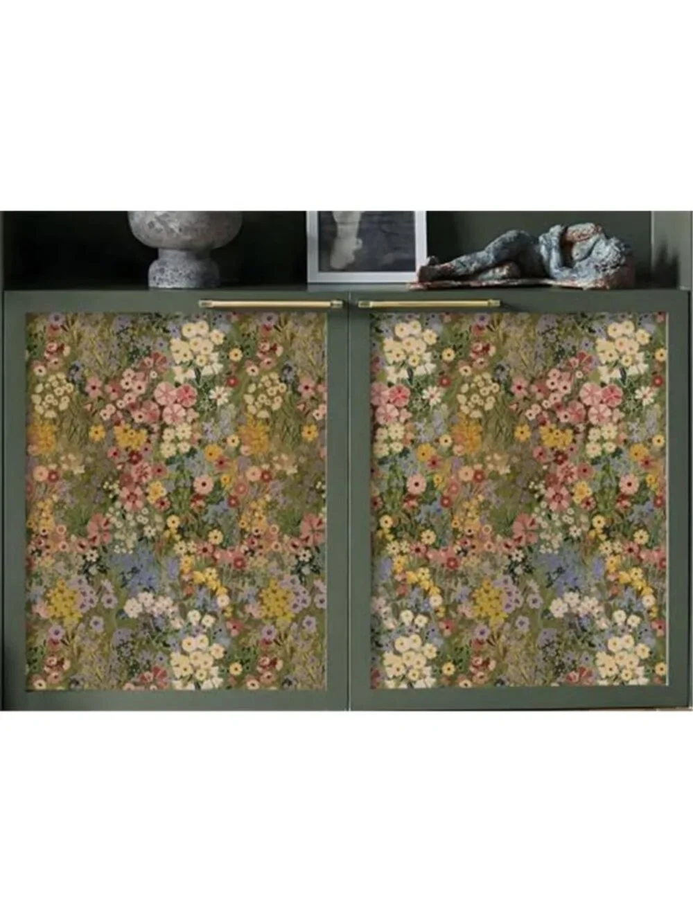 Boho Floral Peel Stick Wallpaper Removable Vinyl Contact Paper Green Pink Roll